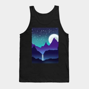 Moon light mountains Tank Top